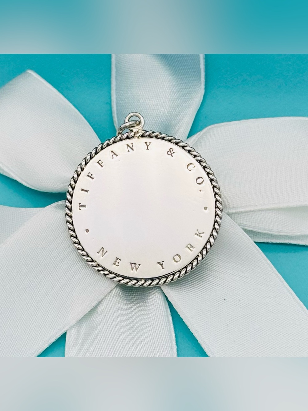 Tiffany & Co XL round twist charm Retired